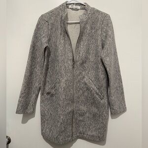 NWT Workshop Republic women's front zip side pockets coat in hemp gray